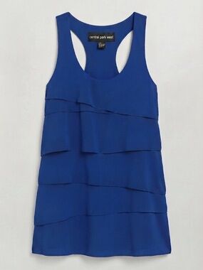 Central Park West Royal Blue Tiered Tank Top - Size S - Aritzia